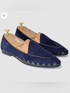 JB Zander Marino Blue Tuxedo Slipper